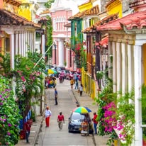Calles coloridas de Cartagena